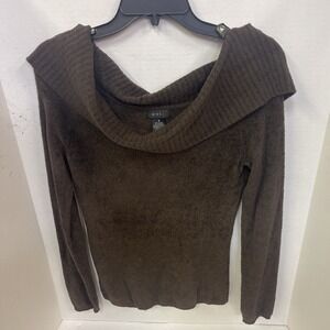 Evie Shirt Women's Small Brown Long Sleeve Sweater